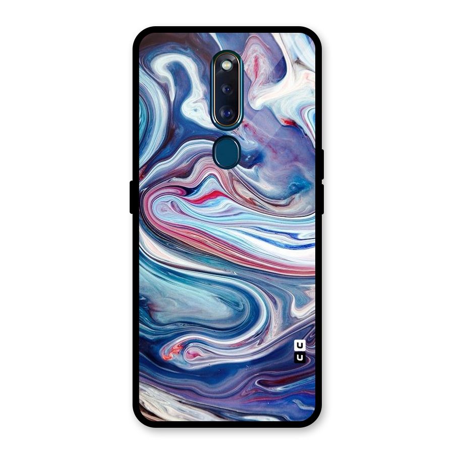 Marble Style Printed Glass Back Case for Oppo F11 Pro