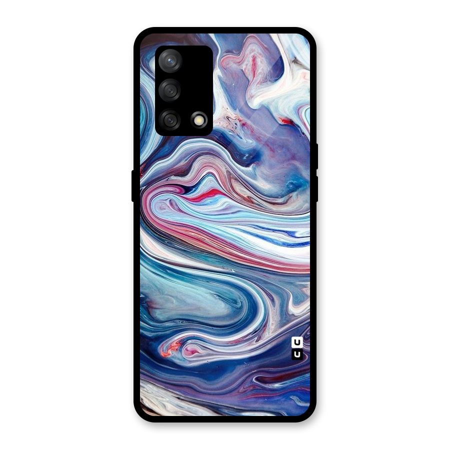 Marble Style Printed Glass Back Case for Oppo F19
