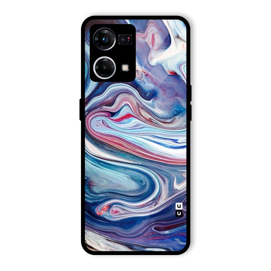 Marble Style Printed Glass Back Case for Oppo F21s Pro 4G