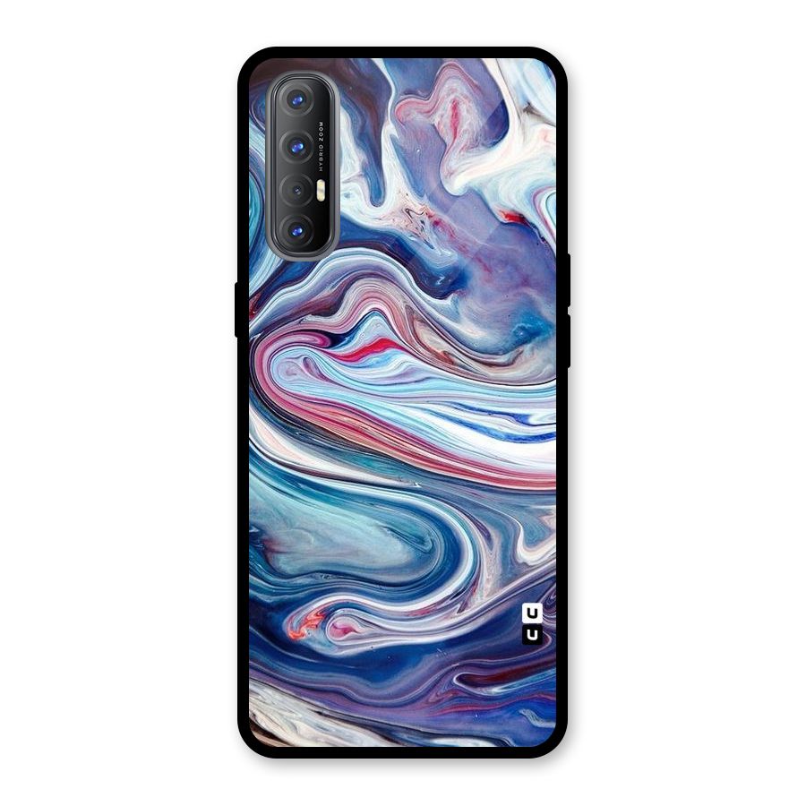 Marble Style Printed Glass Back Case for Oppo Reno3 Pro