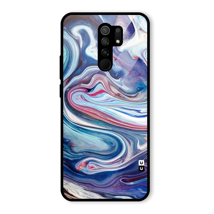 Marble Style Printed Glass Back Case for Poco M2