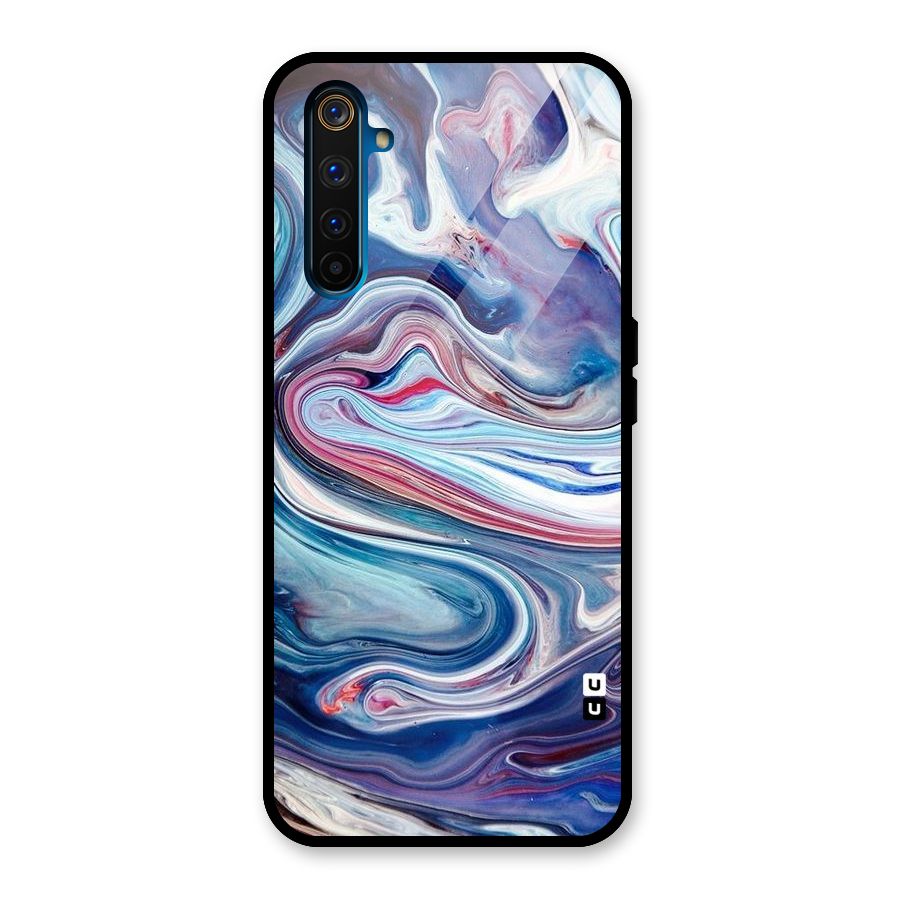 Marble Style Printed Glass Back Case for Realme 6 Pro