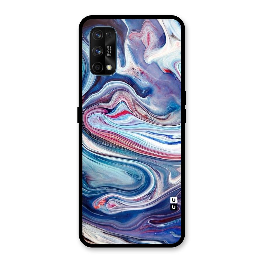 Marble Style Printed Glass Back Case for Realme 7 Pro