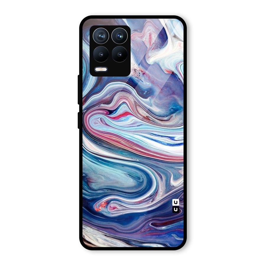 Marble Style Printed Glass Back Case for Realme 8 Pro