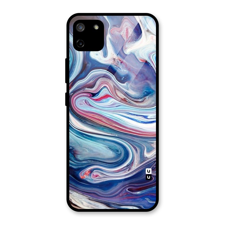 Marble Style Printed Glass Back Case for Realme C11