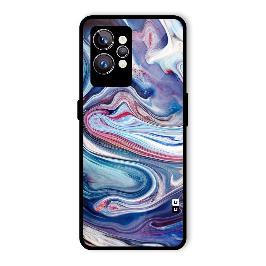 Marble Style Printed Glass Back Case for Realme GT2 Pro