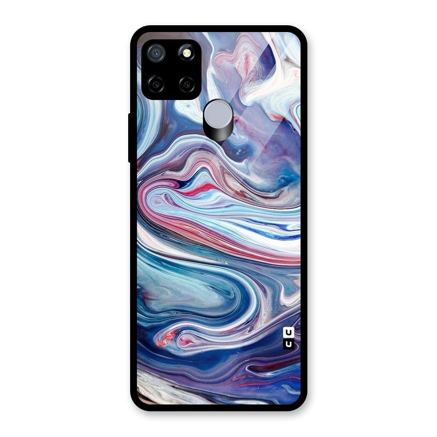 Marble Style Printed Glass Back Case for Realme Narzo 30A