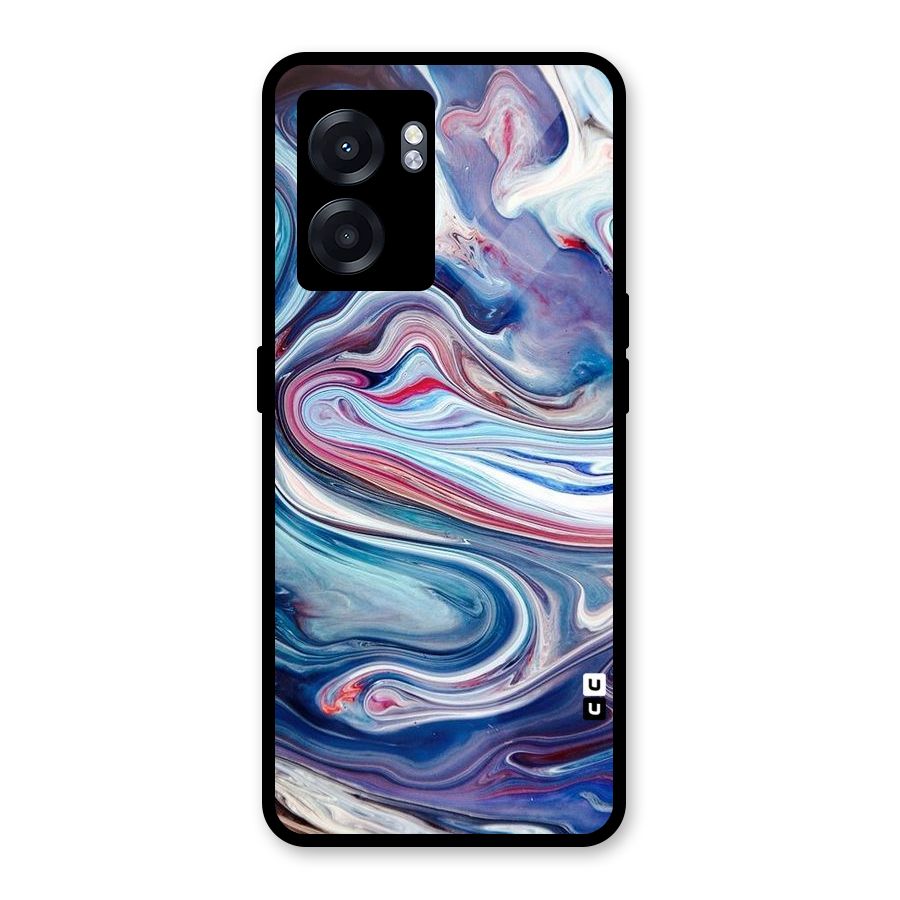 Marble Style Printed Glass Back Case for Realme Narzo 50 5G