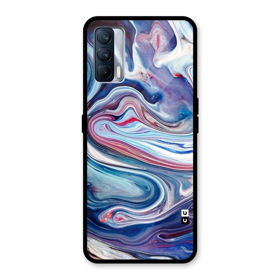 Marble Style Printed Glass Back Case for Realme X7