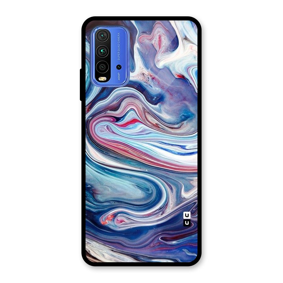 Marble Style Printed Glass Back Case for Redmi 9 Power