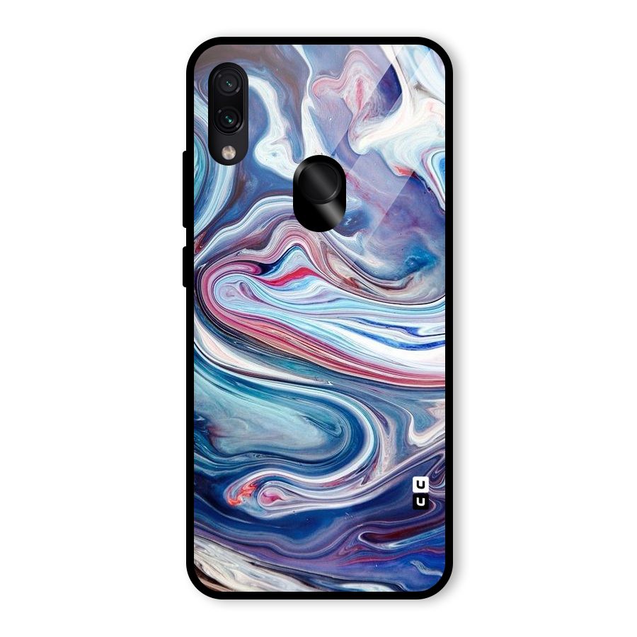 Marble Style Printed Glass Back Case for Redmi Note 7