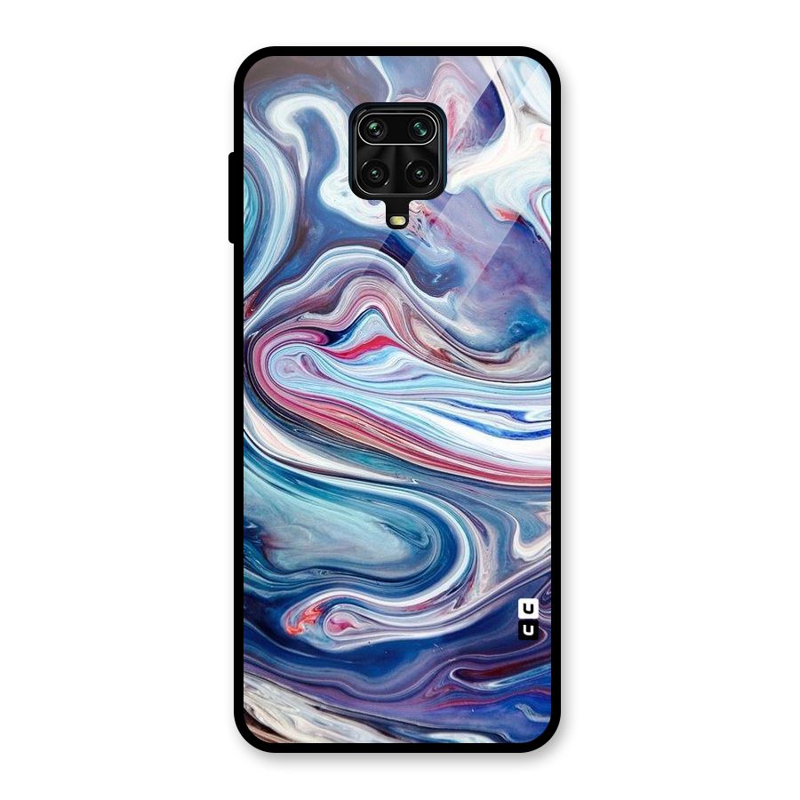 Marble Style Printed Glass Back Case for Redmi Note 9 Pro