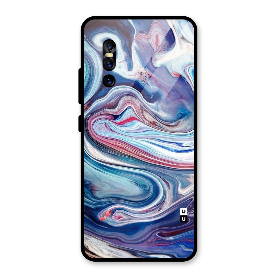 Marble Style Printed Glass Back Case for Vivo V15 Pro