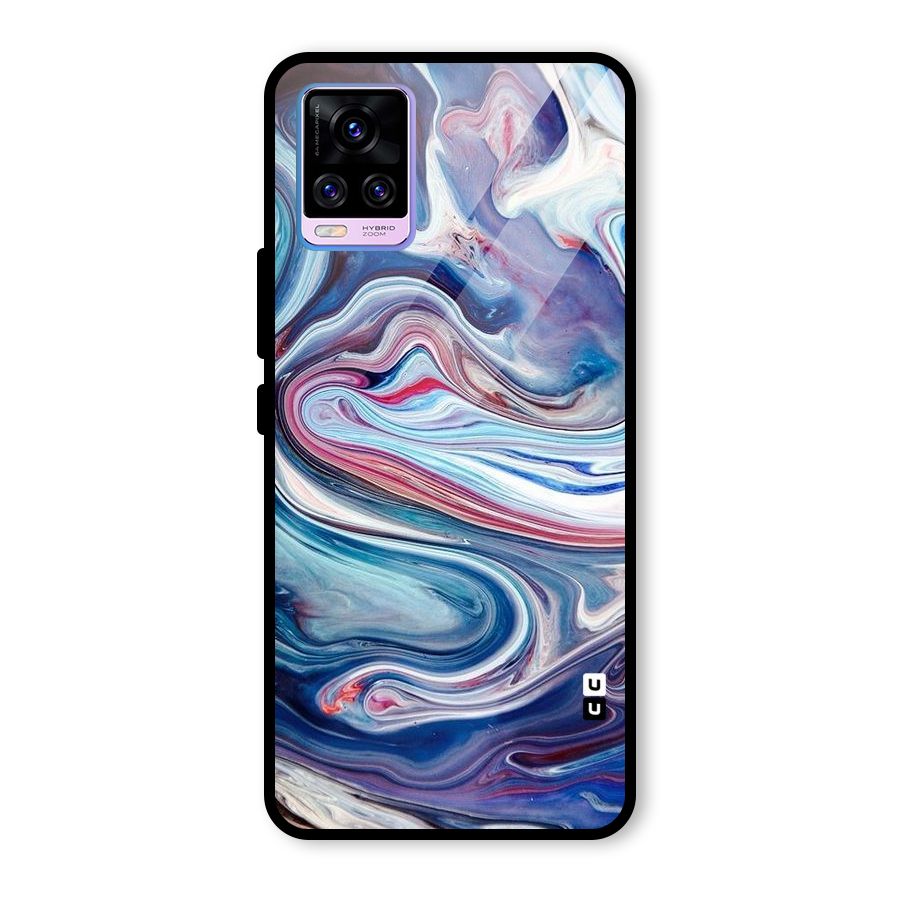 Marble Style Printed Glass Back Case for Vivo V20 Pro