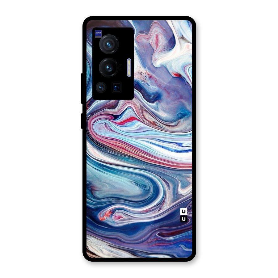 Marble Style Printed Glass Back Case for Vivo X70 Pro