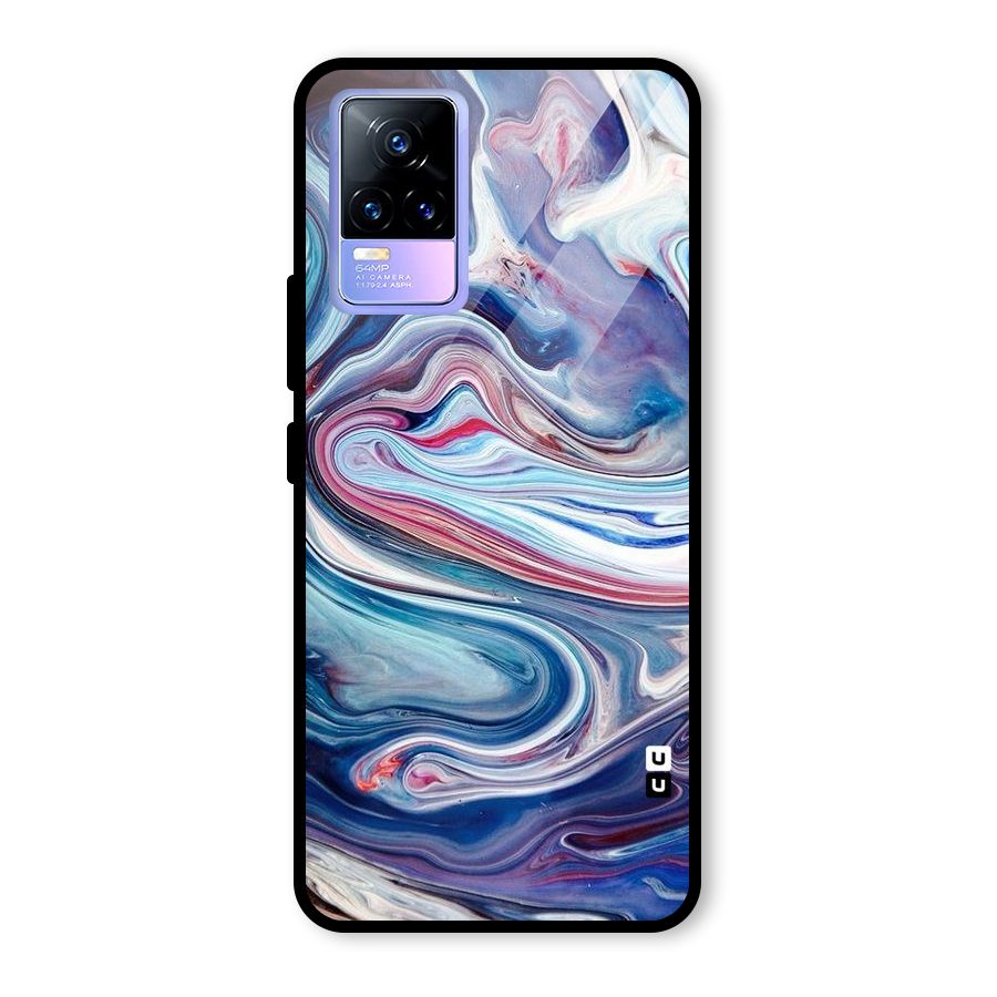 Marble Style Printed Glass Back Case for Vivo Y73