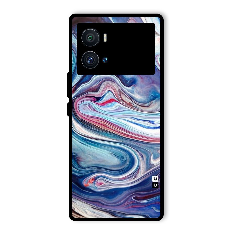 Marble Style Printed Glass Back Case for Vivo iQOO 9 Pro