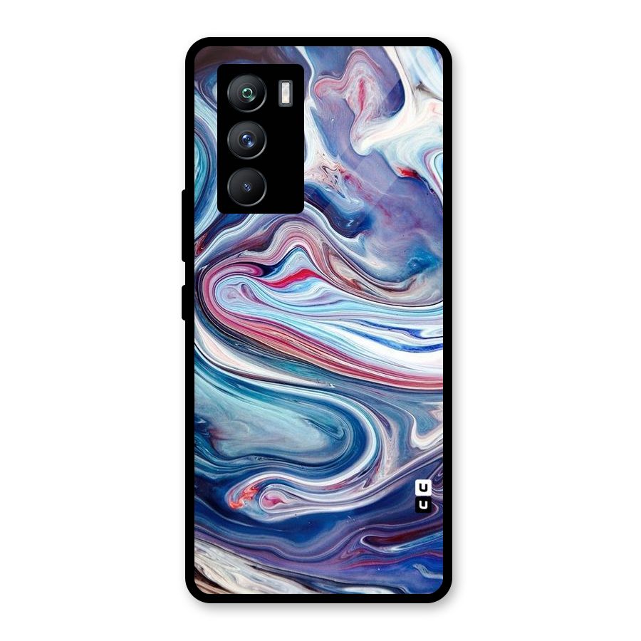 Marble Style Printed Glass Back Case for Vivo iQOO 9 SE