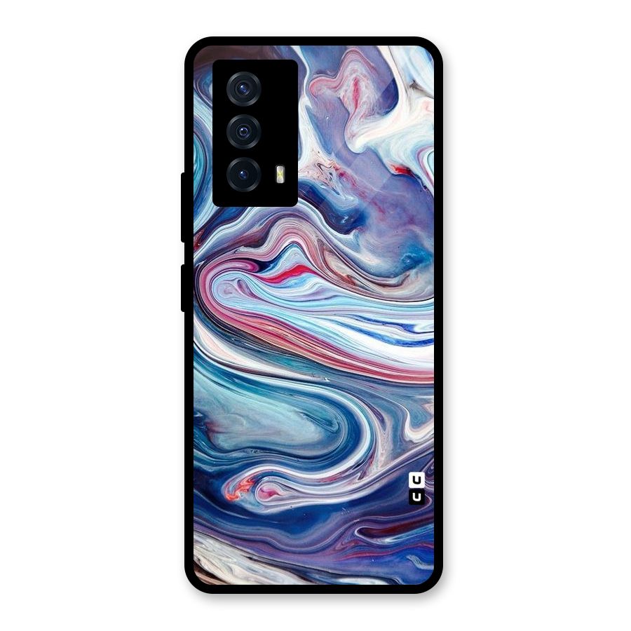 Marble Style Printed Glass Back Case for Vivo iQOO Z5