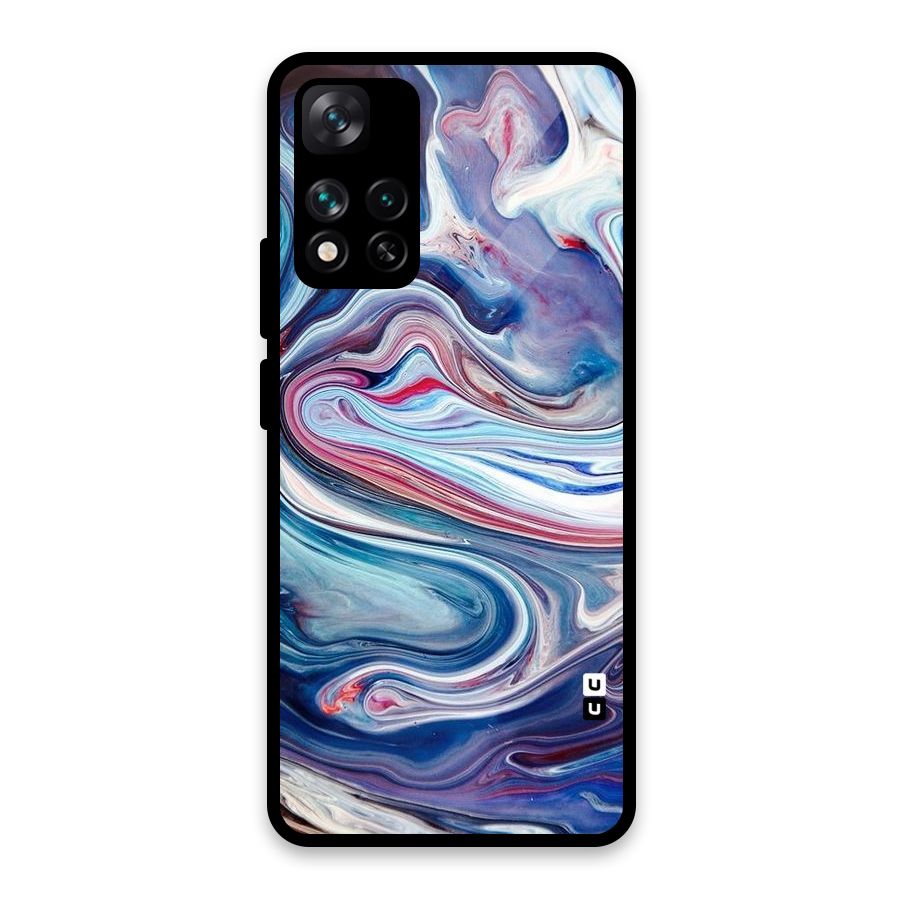 Marble Style Printed Glass Back Case for Xiaomi 11i HyperCharge 5G