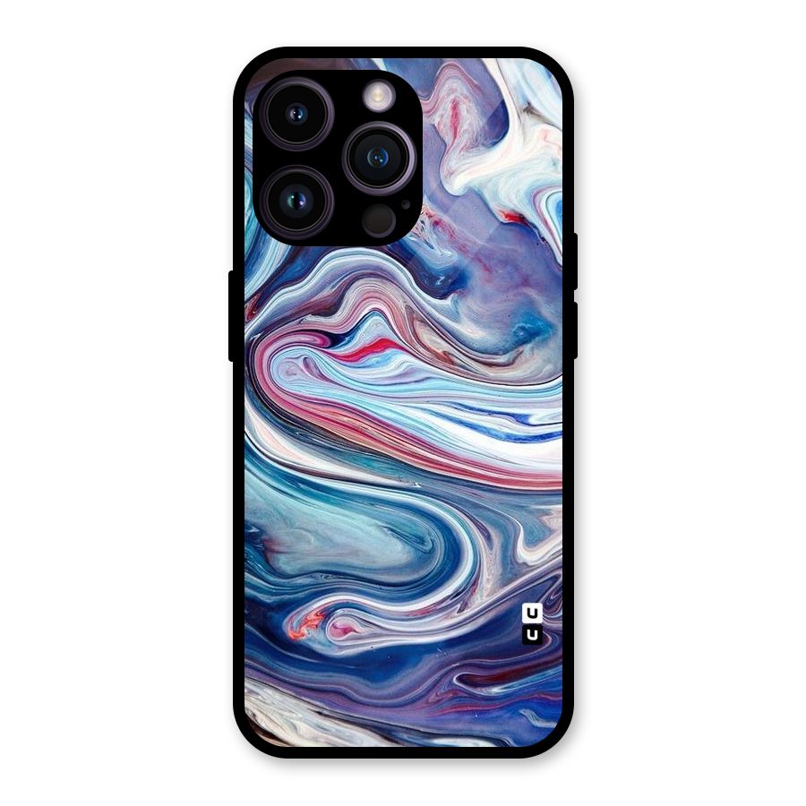 Marble Style Printed Glass Back Case for iPhone 14 Pro Max
