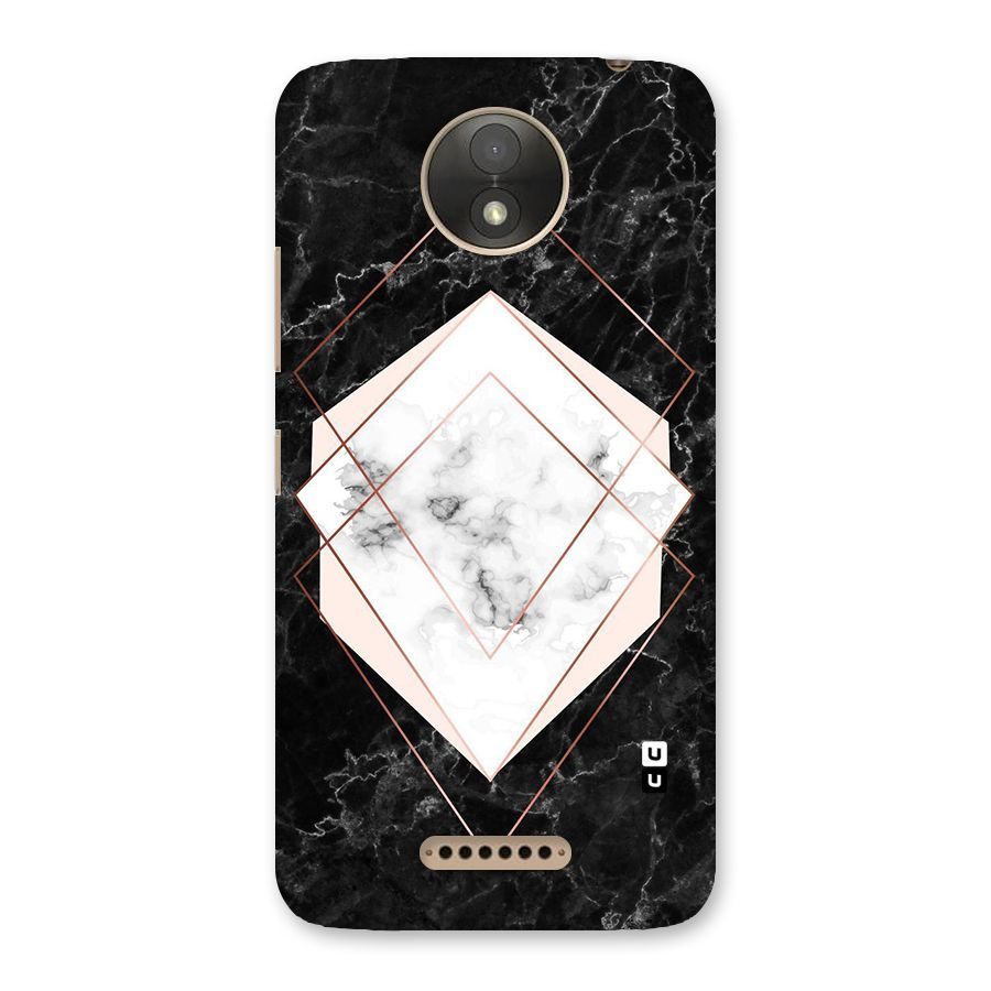 Marble Texture Print Back Case for Moto C Plus