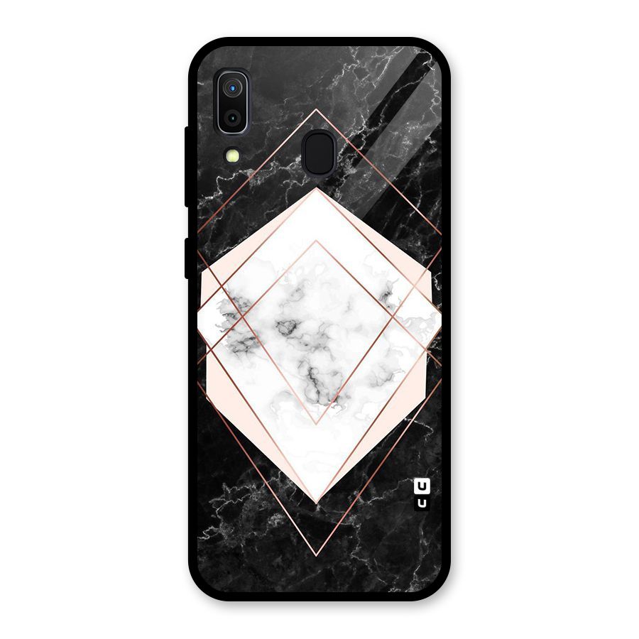 Marble Texture Print Glass Back Case for Galaxy A30