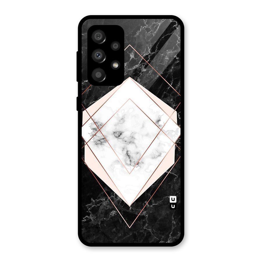 Marble Texture Print Glass Back Case for Galaxy A32