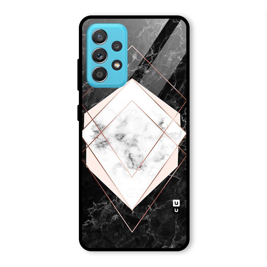 Marble Texture Print Glass Back Case for Galaxy A52