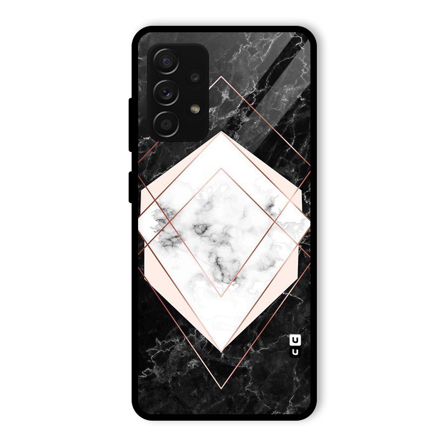 Marble Texture Print Glass Back Case for Galaxy A53 5G