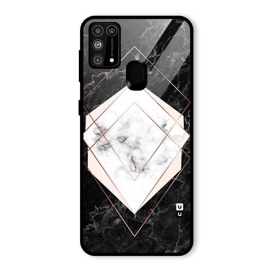Marble Texture Print Glass Back Case for Galaxy F41