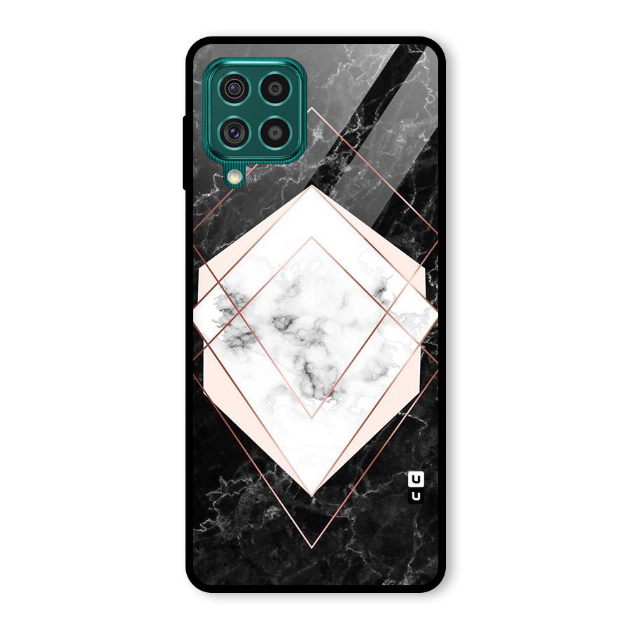 Marble Texture Print Glass Back Case for Galaxy F62