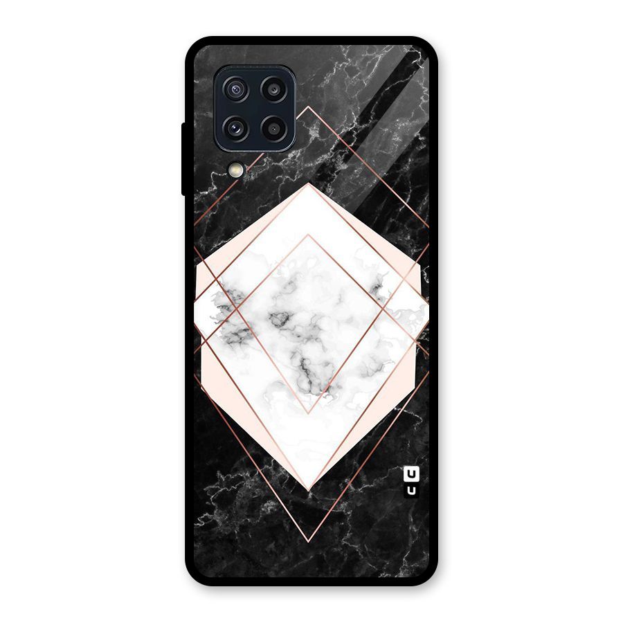 Marble Texture Print Glass Back Case for Galaxy M32