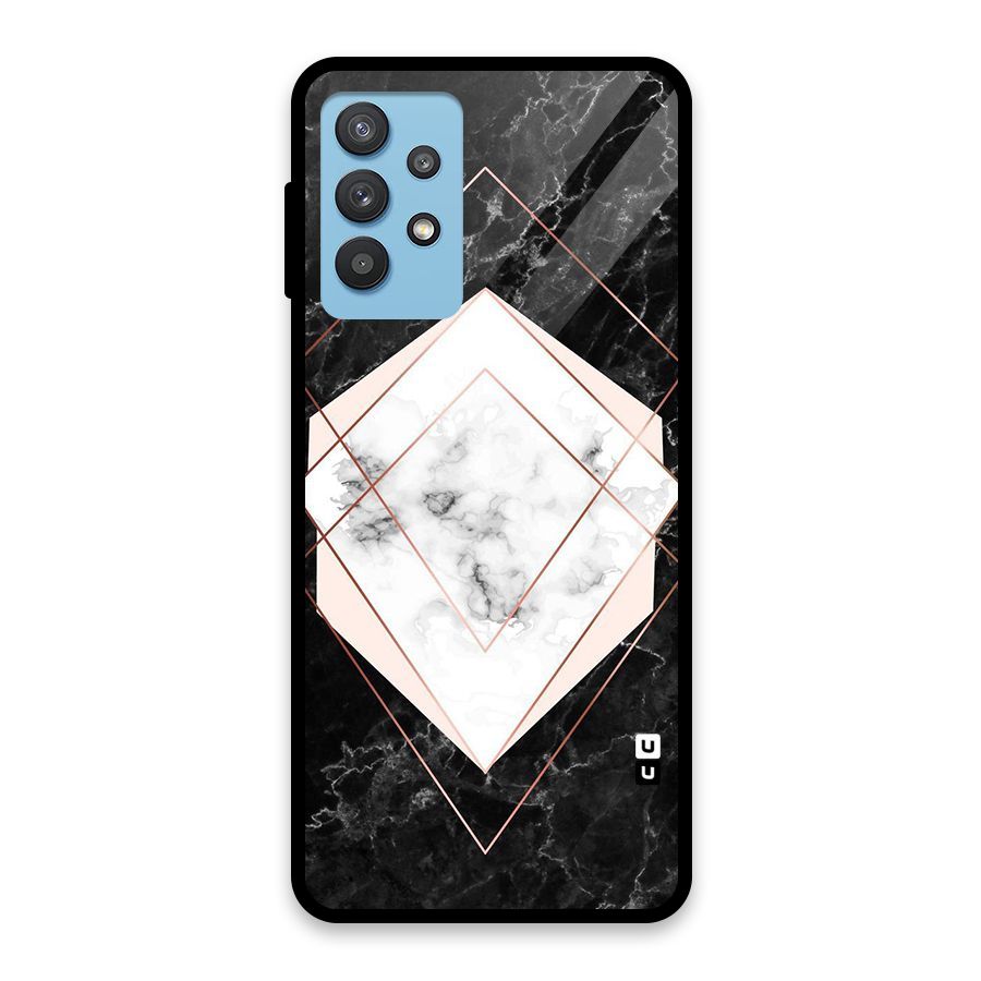 Marble Texture Print Glass Back Case for Galaxy M32 5G