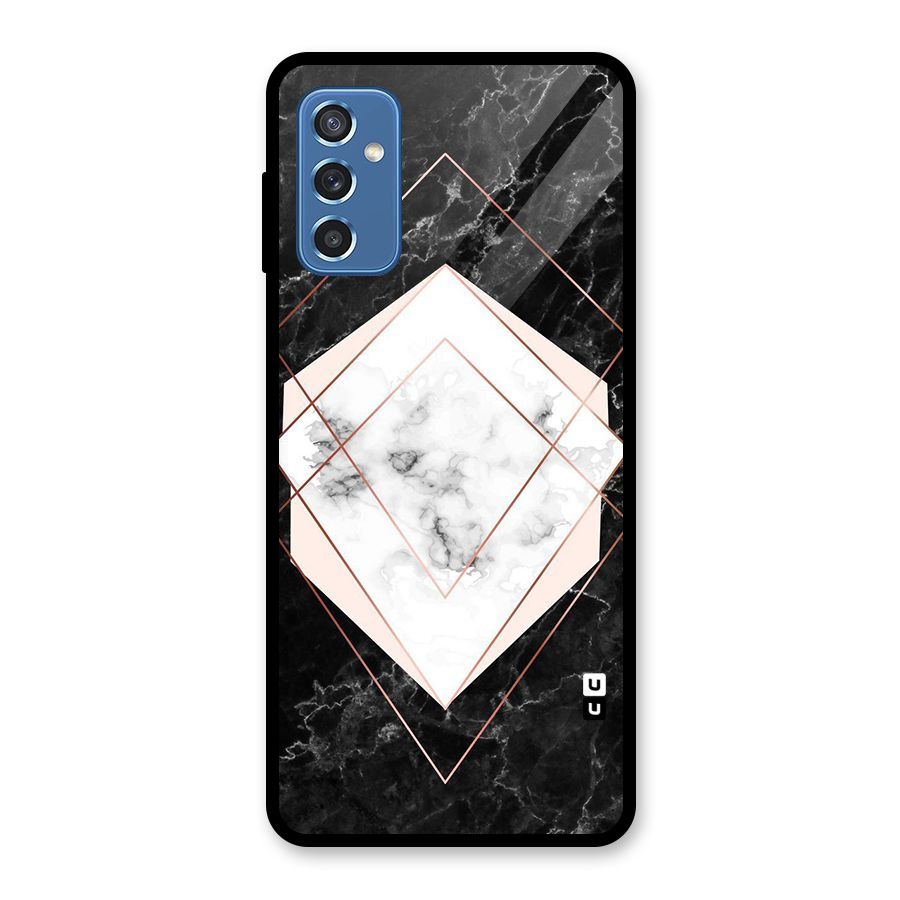 Marble Texture Print Glass Back Case for Galaxy M52 5G
