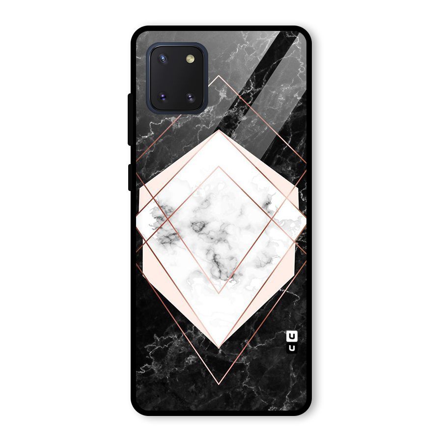 Marble Texture Print Glass Back Case for Galaxy Note 10 Lite