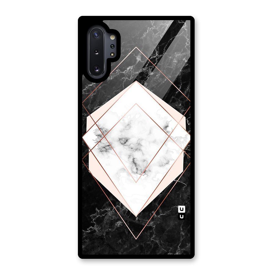 Marble Texture Print Glass Back Case for Galaxy Note 10 Plus