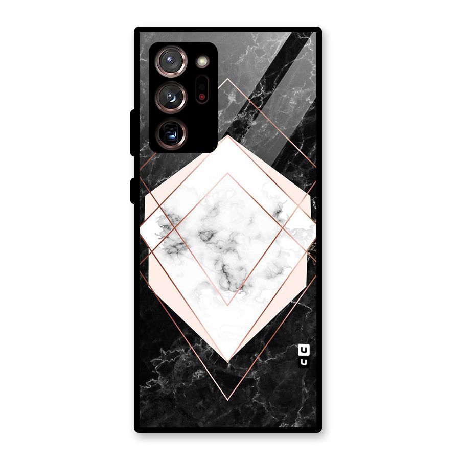 Marble Texture Print Glass Back Case for Galaxy Note 20 Ultra