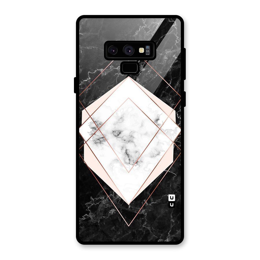Marble Texture Print Glass Back Case for Galaxy Note 9