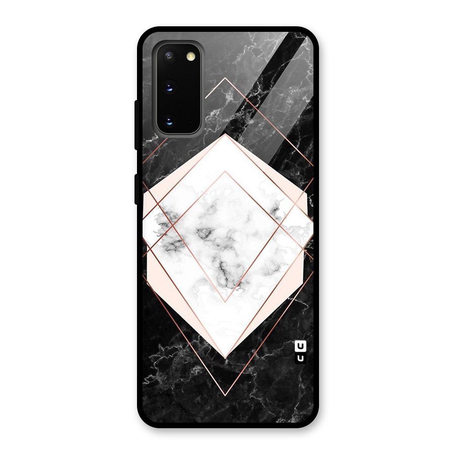 Marble Texture Print Glass Back Case for Galaxy S20