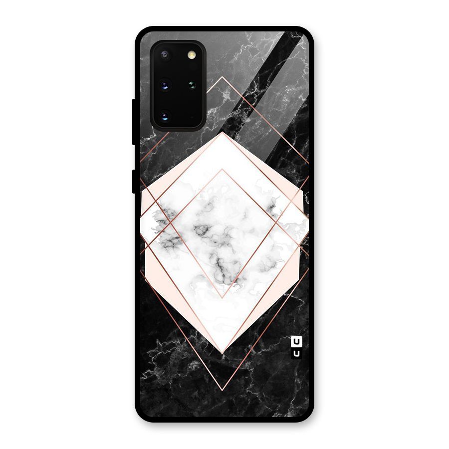 Marble Texture Print Glass Back Case for Galaxy S20 Plus
