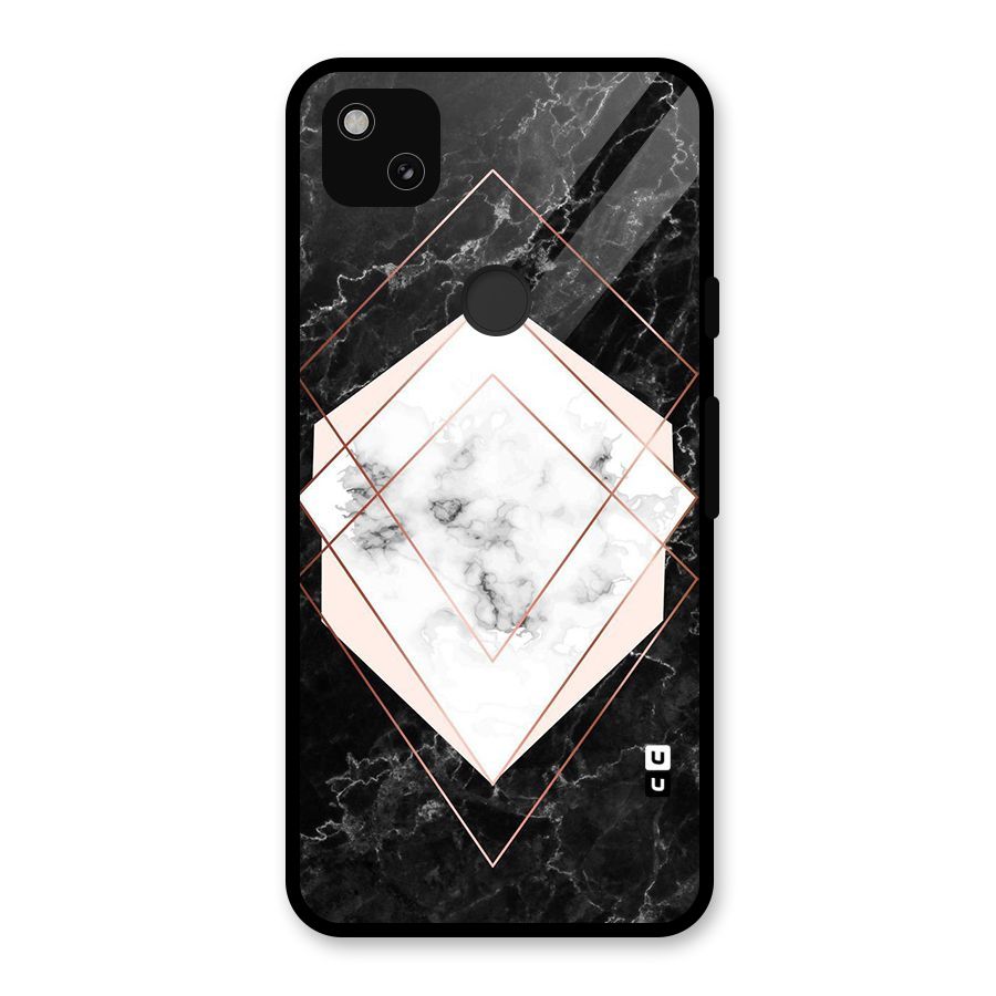 Marble Texture Print Glass Back Case for Google Pixel 4a