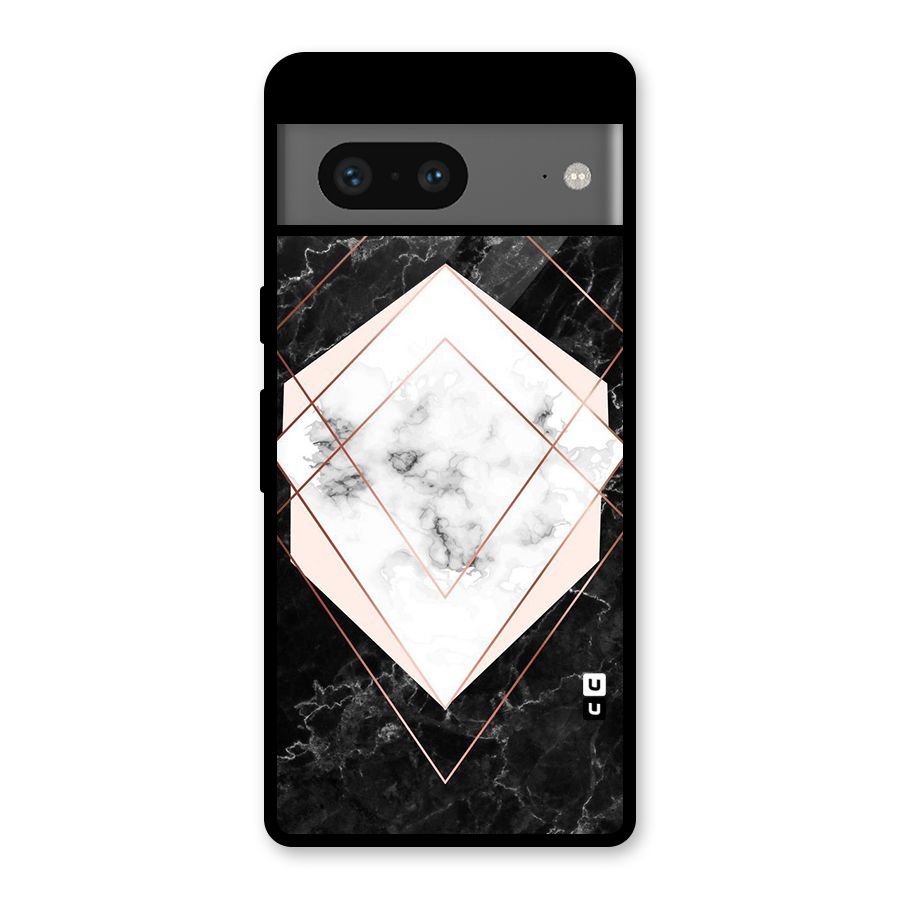 Marble Texture Print Glass Back Case for Google Pixel 7