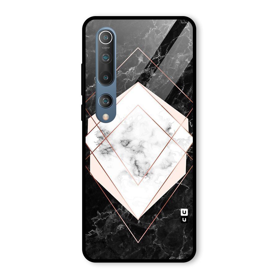 Marble Texture Print Glass Back Case for Mi 10
