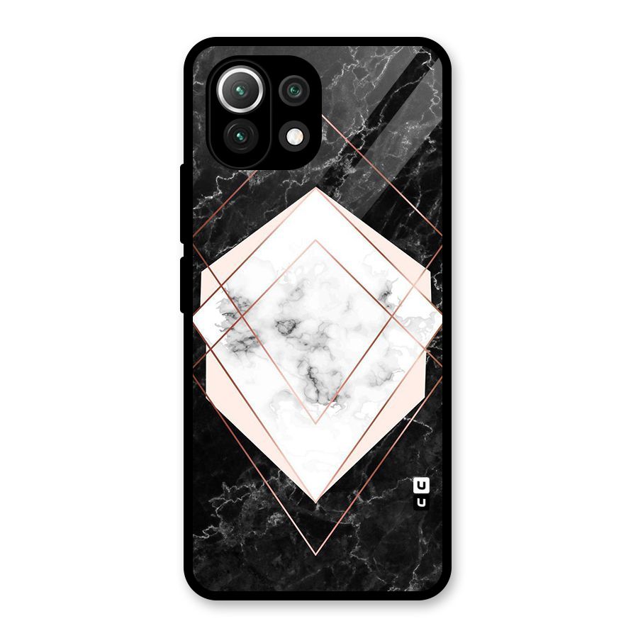 Marble Texture Print Glass Back Case for Mi 11 Lite