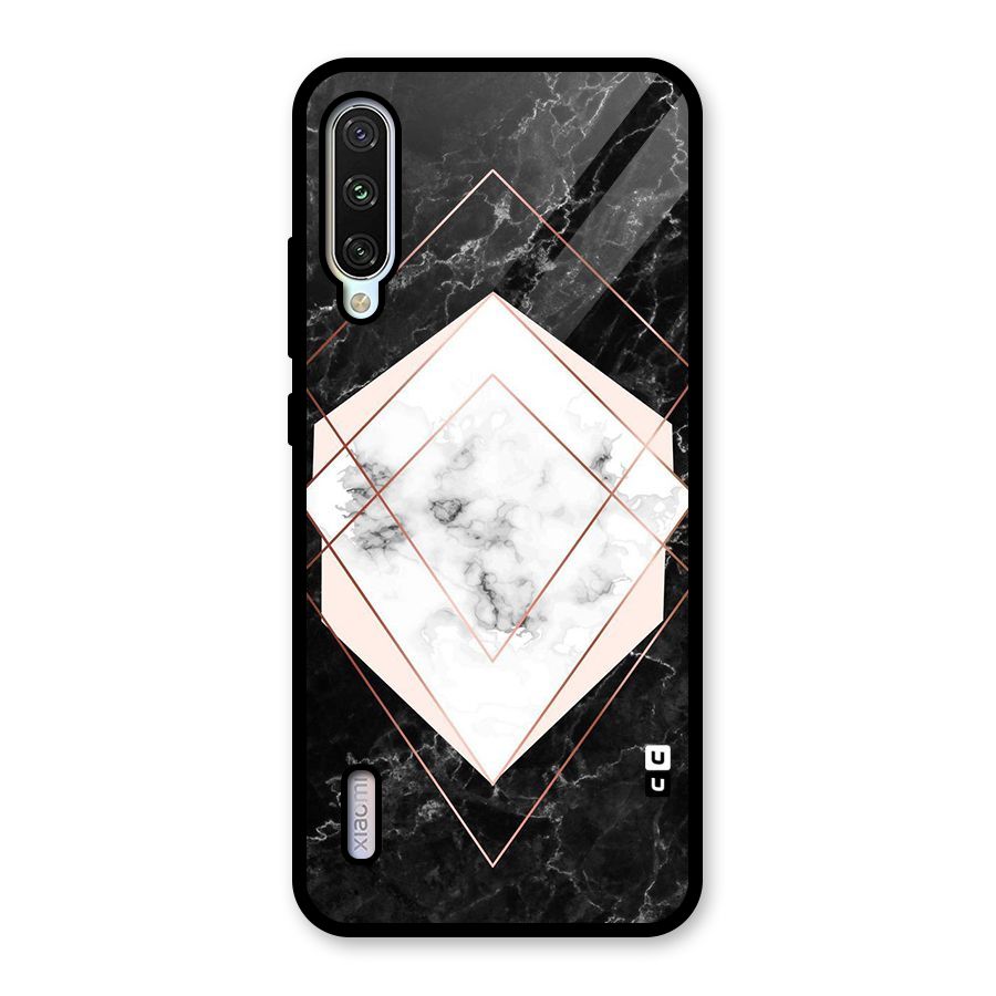 Marble Texture Print Glass Back Case for Mi A3