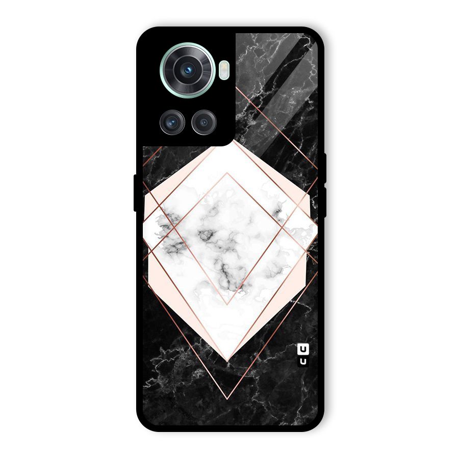 Marble Texture Print Glass Back Case for OnePlus 10R