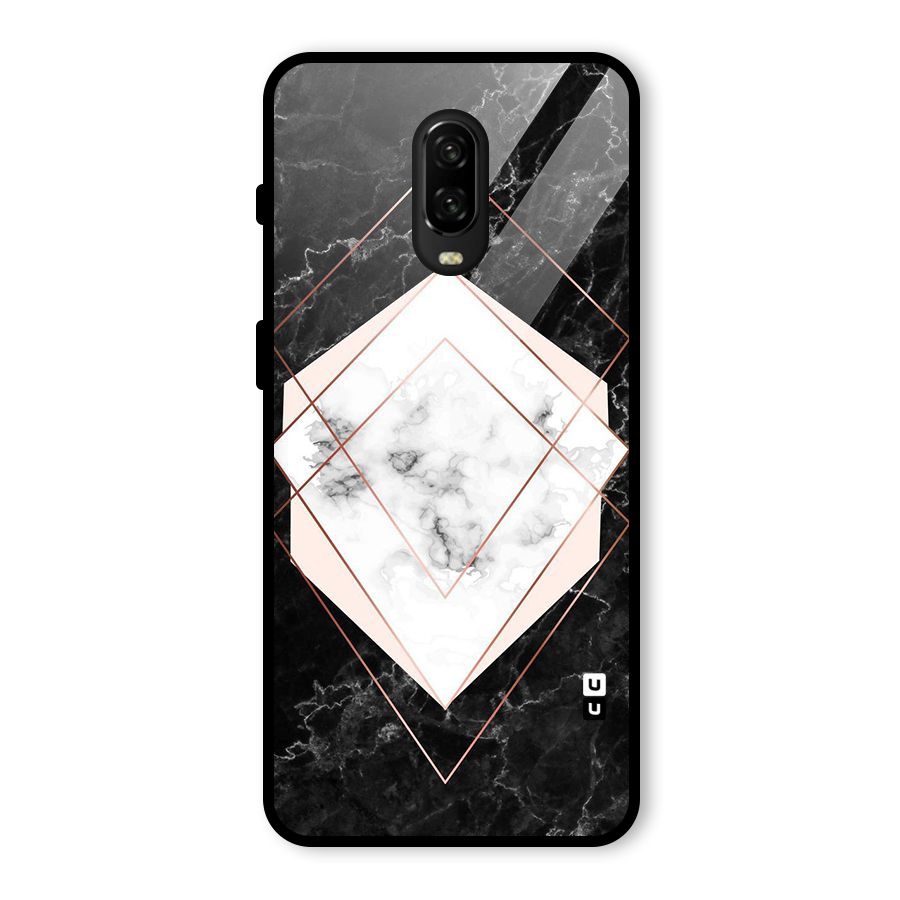 Marble Texture Print Glass Back Case for OnePlus 6T