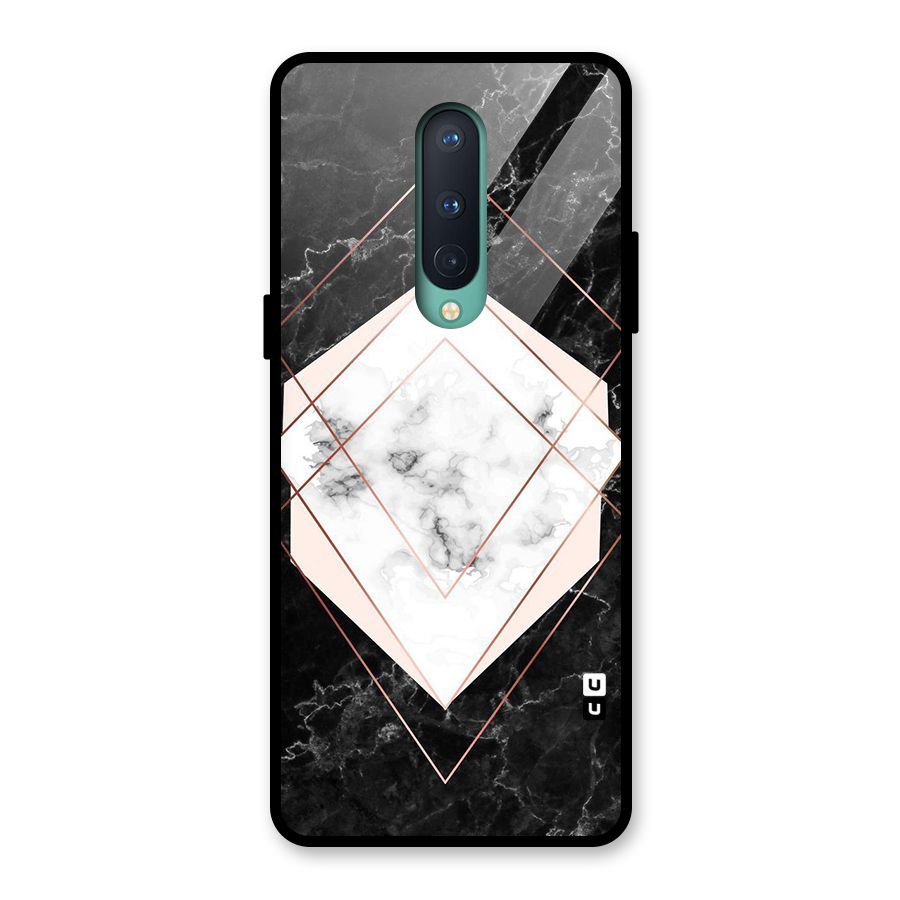 Marble Texture Print Glass Back Case for OnePlus 8