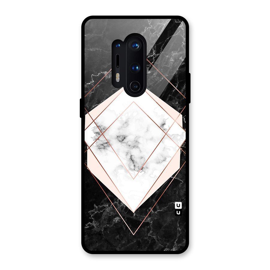 Marble Texture Print Glass Back Case for OnePlus 8 Pro